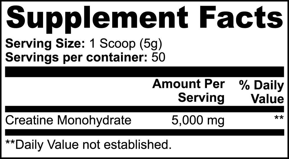 BSF Creatine Monohydrate (Unflavored)
