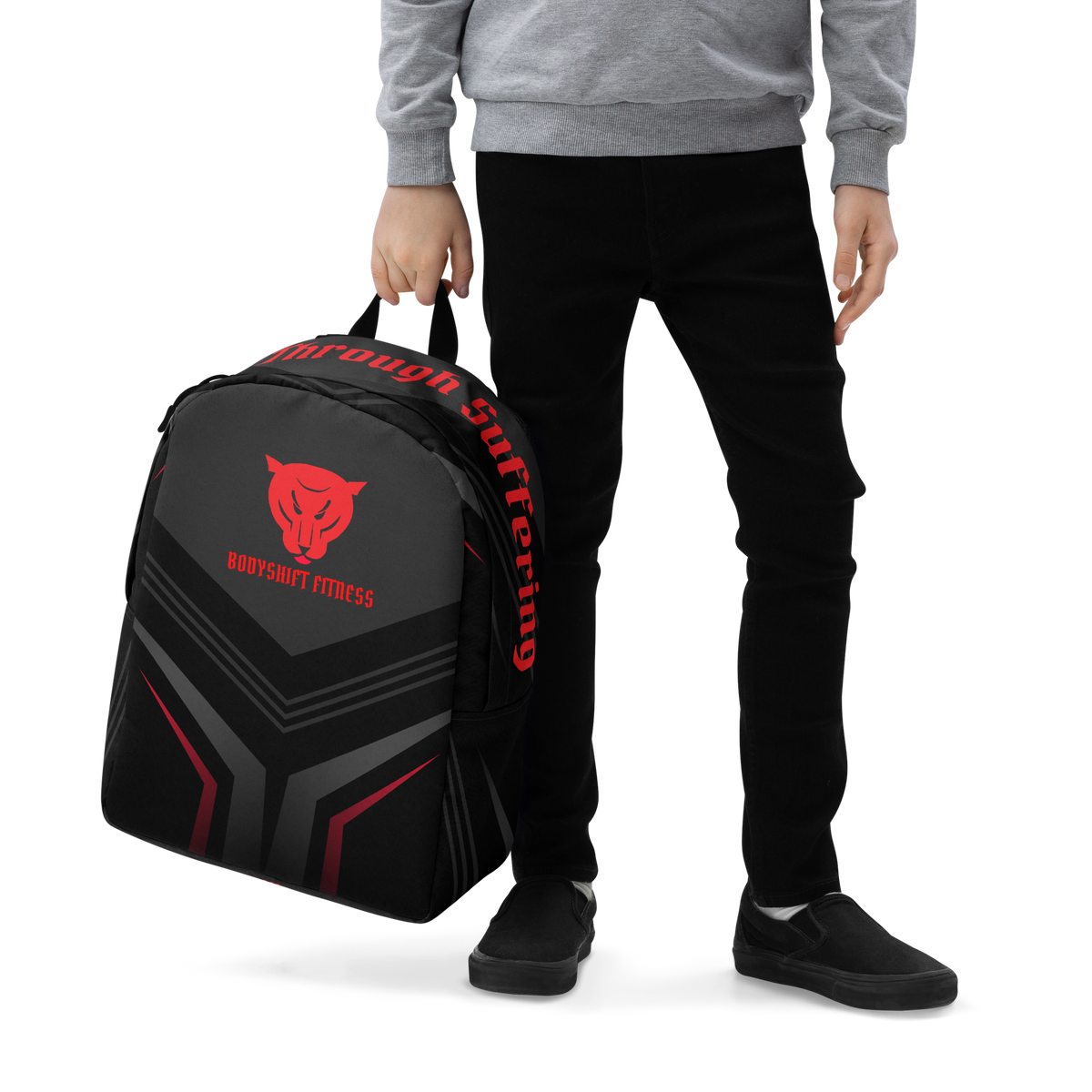 Bodyshift Strength Through Suffering Black Backpack