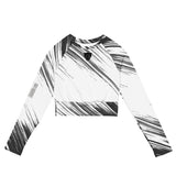 Bodyshift Black and White Long-Sleeve Crop Top