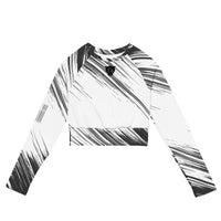 Bodyshift Black and White Long-Sleeve Crop Top